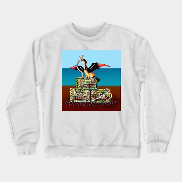 Lobster Haul (At the Docks) Crewneck Sweatshirt by KristenOKeefeArt